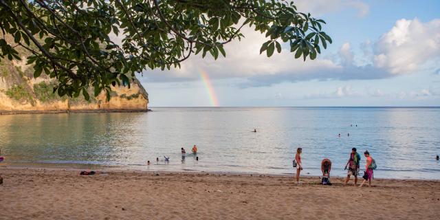 Petite Terre Moya Plage Paysage Arc En Ciel 7491 Original