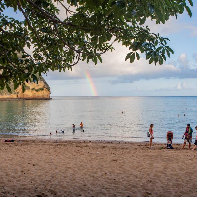 Petite Terre Moya Plage Paysage Arc En Ciel 7491 Original