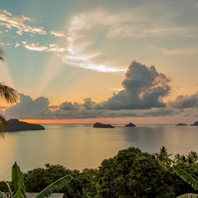 Le coucher de soleil sur les îlots du Nord est un spectacle surprenant